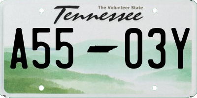 TN license plate A5503Y