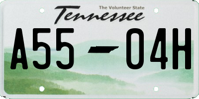 TN license plate A5504H