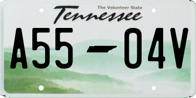 TN license plate A5504V