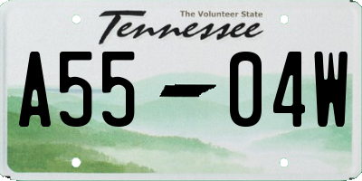 TN license plate A5504W