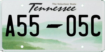 TN license plate A5505C