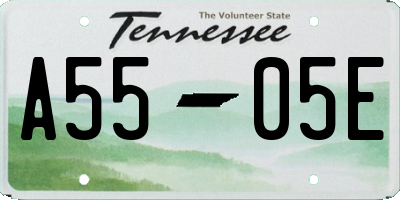 TN license plate A5505E