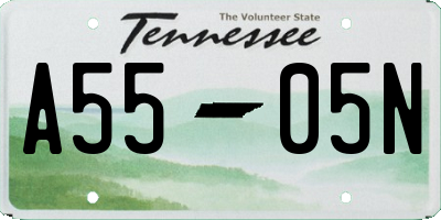 TN license plate A5505N