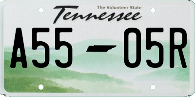 TN license plate A5505R