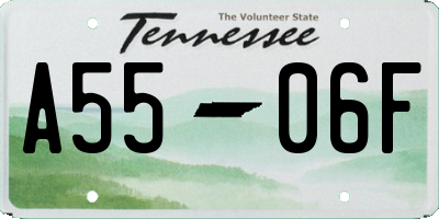 TN license plate A5506F