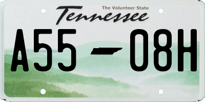 TN license plate A5508H