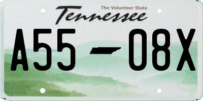TN license plate A5508X