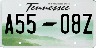 TN license plate A5508Z