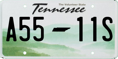 TN license plate A5511S