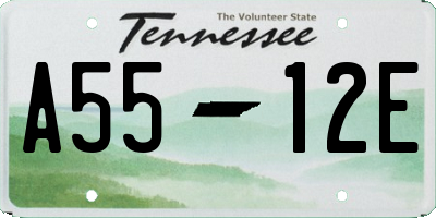 TN license plate A5512E