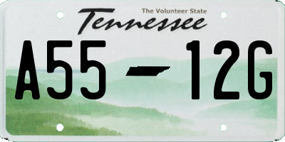 TN license plate A5512G