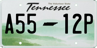 TN license plate A5512P