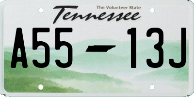 TN license plate A5513J