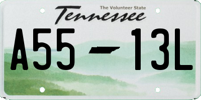 TN license plate A5513L