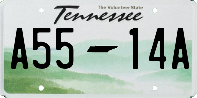 TN license plate A5514A