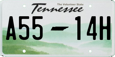 TN license plate A5514H