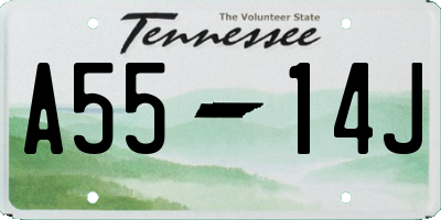 TN license plate A5514J