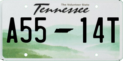 TN license plate A5514T