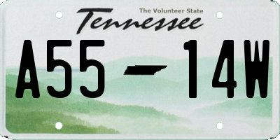 TN license plate A5514W