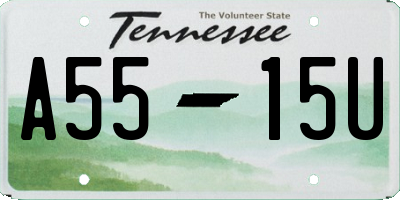 TN license plate A5515U