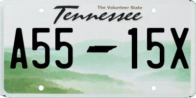 TN license plate A5515X