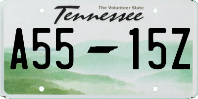 TN license plate A5515Z