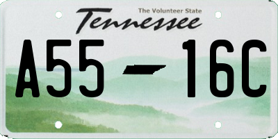TN license plate A5516C