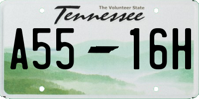 TN license plate A5516H