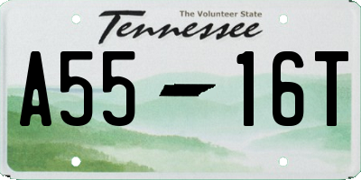 TN license plate A5516T