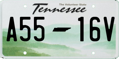 TN license plate A5516V