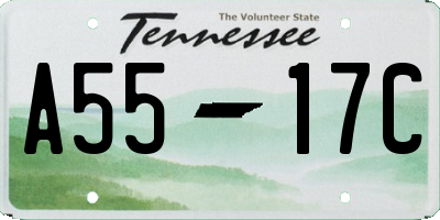 TN license plate A5517C