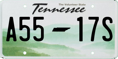 TN license plate A5517S