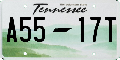 TN license plate A5517T