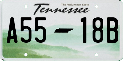 TN license plate A5518B