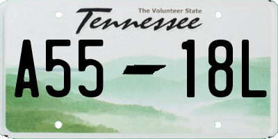 TN license plate A5518L