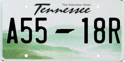 TN license plate A5518R