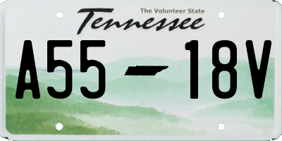 TN license plate A5518V