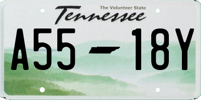 TN license plate A5518Y