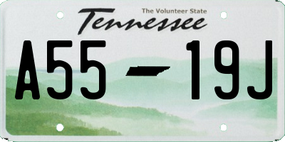 TN license plate A5519J