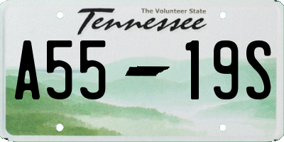 TN license plate A5519S