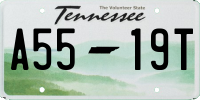 TN license plate A5519T