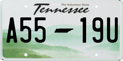 TN license plate A5519U
