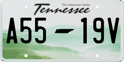 TN license plate A5519V