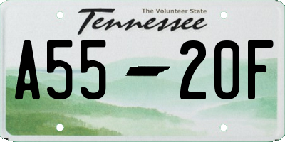 TN license plate A5520F