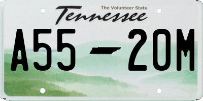 TN license plate A5520M