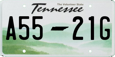 TN license plate A5521G