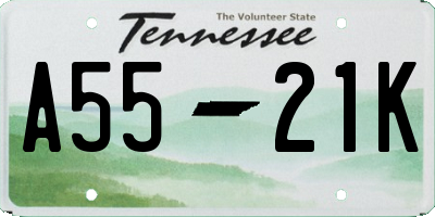 TN license plate A5521K