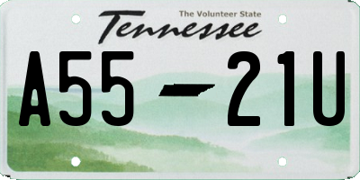 TN license plate A5521U