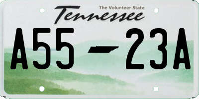 TN license plate A5523A