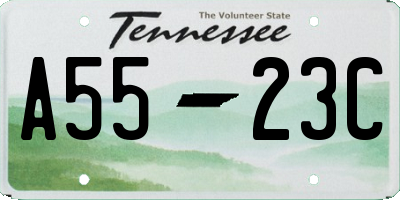 TN license plate A5523C